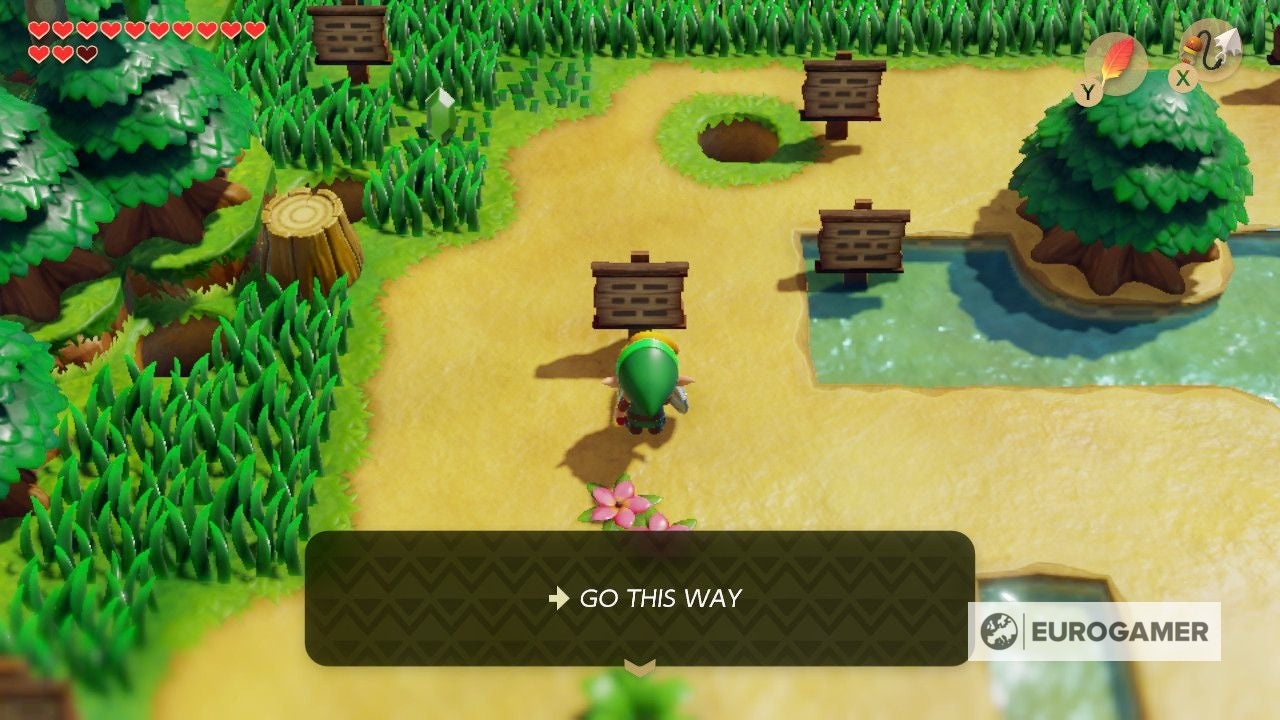 Zelda Link's Awakening Bird Key location, Signpost Maze solution and